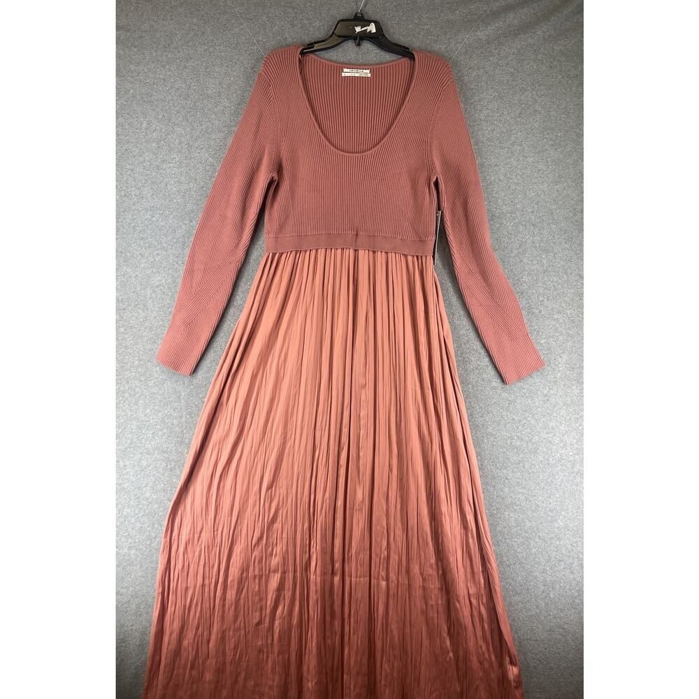 Anthropologie The Thea Twofer Sweater Dress Scoop-Neck Edition Size XLarge Orang - Picture 3 of 10